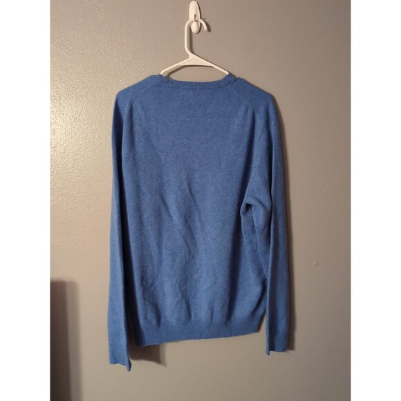 Club Room Storm Blue Long Sleeve 100% Cashmere Sweater Men's Size L NWT - Picture 4 of 7